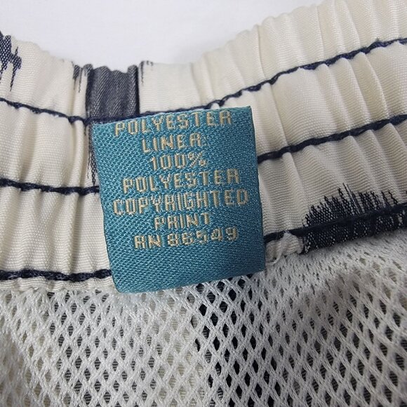 Tommy Bahama Relax Mens Large White Black Floral Swim Trunks Summer Beach Pool - Picture 4 of 10